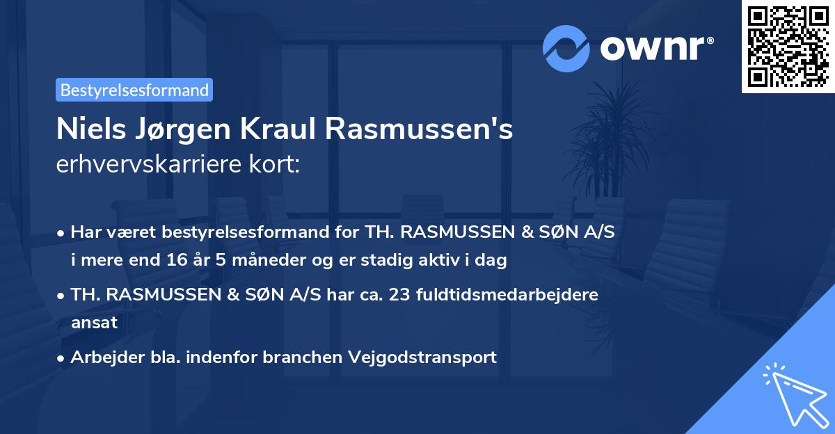 Niels Jørgen Kraul Rasmussen's erhvervskarriere kort