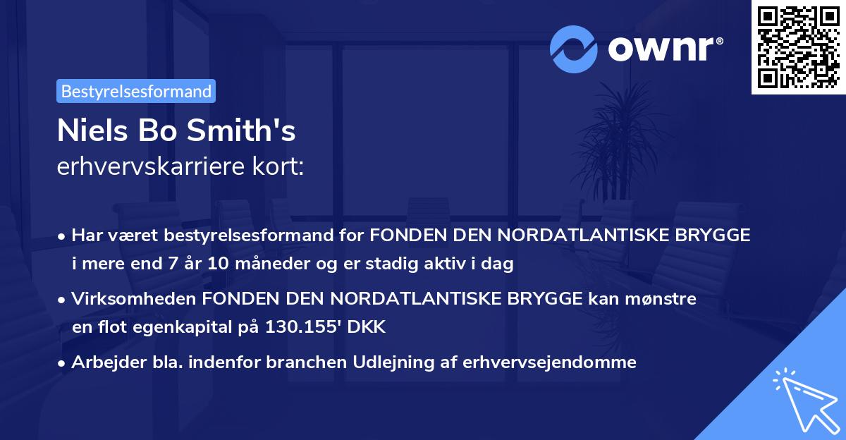 Niels Bo Smith's erhvervskarriere kort