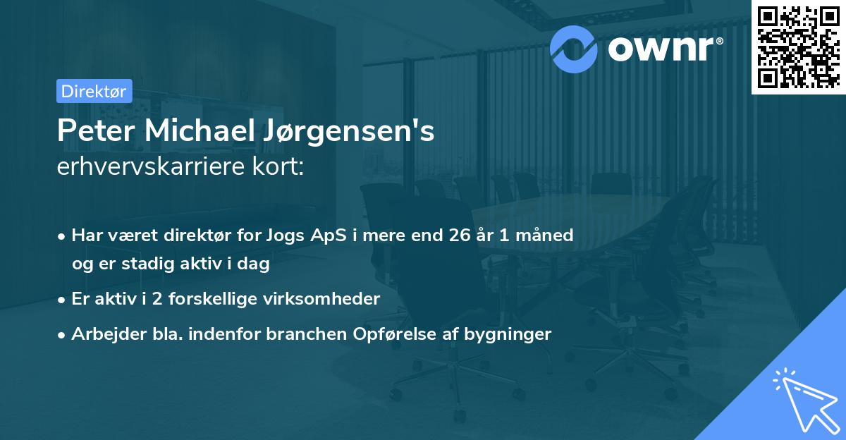 Peter Michael Jørgensen's erhvervskarriere kort