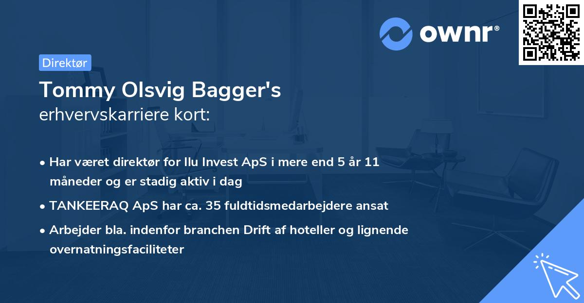 Tommy Olsvig Bagger's erhvervskarriere kort