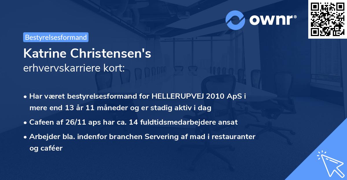 Katrine Christensen's erhvervskarriere kort