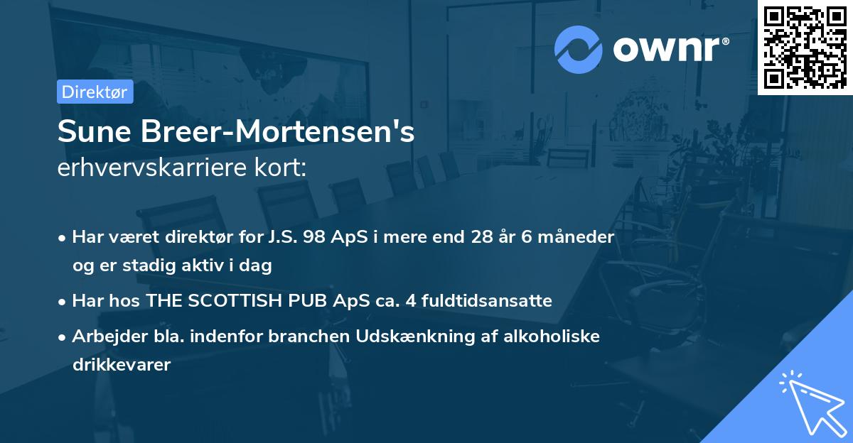 Sune Breer-Mortensen's erhvervskarriere kort