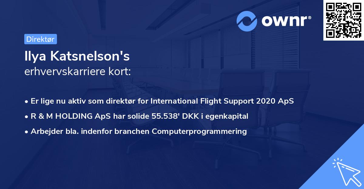 Ilya Katsnelson's erhvervskarriere kort