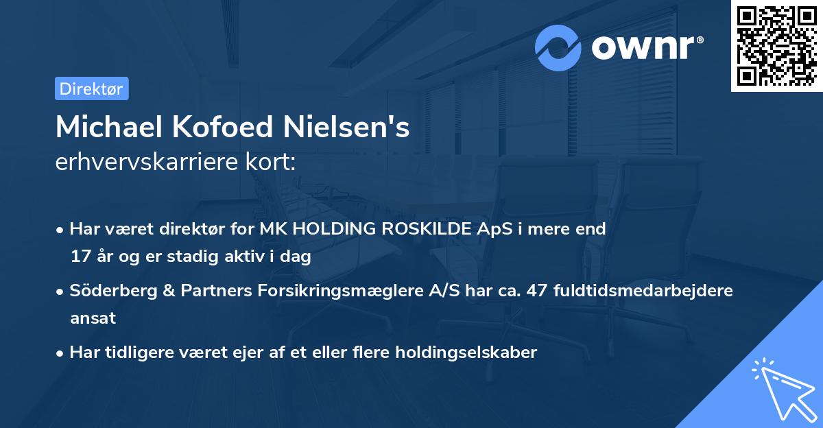 Michael Kofoed Nielsen's erhvervskarriere kort