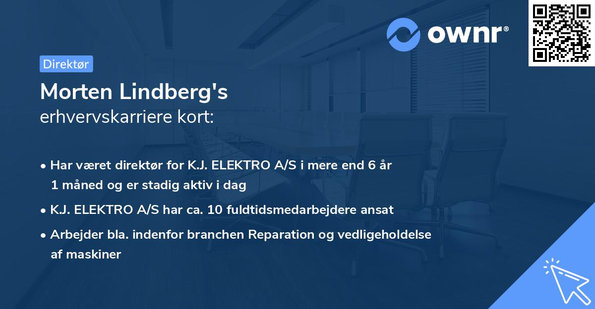 Morten Lindberg's erhvervskarriere kort
