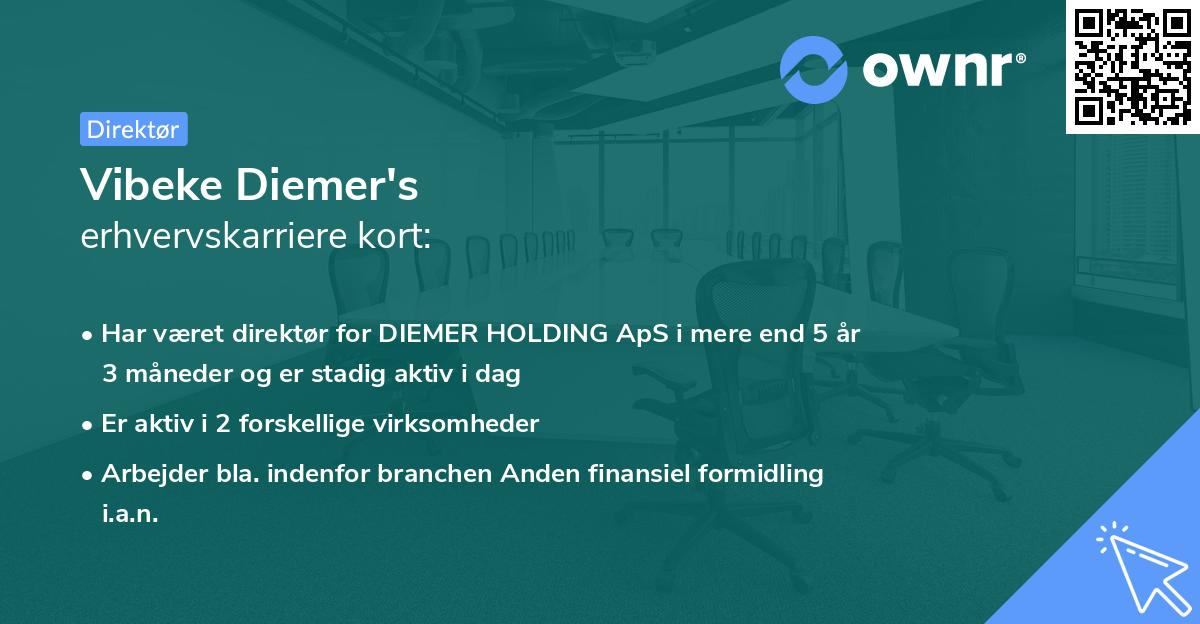 Vibeke Diemer's erhvervskarriere kort