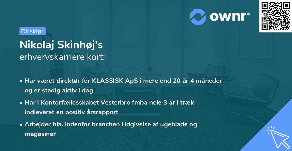 Nikolaj Skinhøj's erhvervskarriere kort