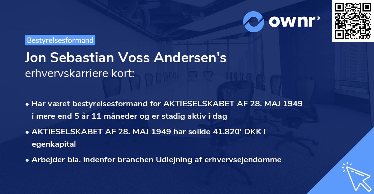 Jon Sebastian Voss Andersen's erhvervskarriere kort