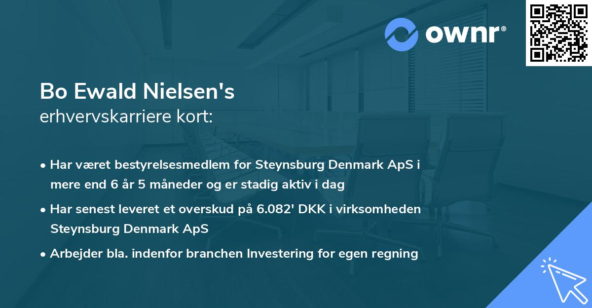Bo Ewald Nielsen's erhvervskarriere kort