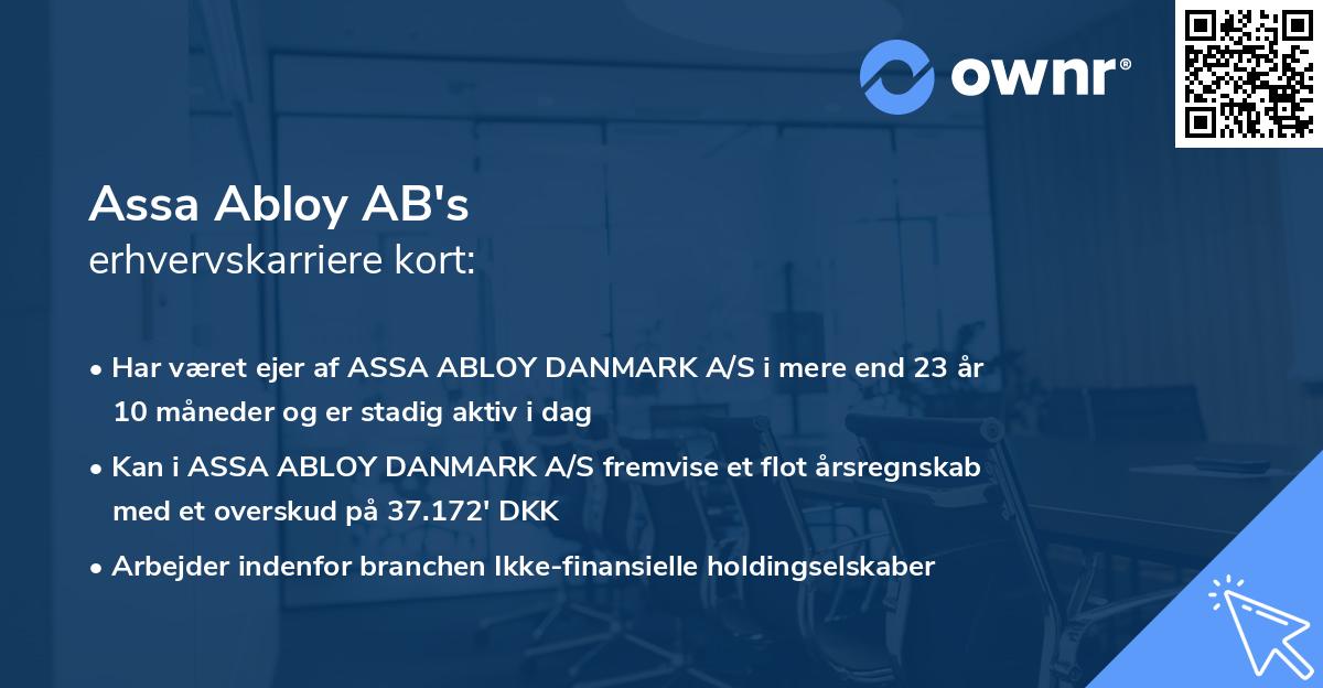 Assa Abloy AB's erhvervskarriere kort