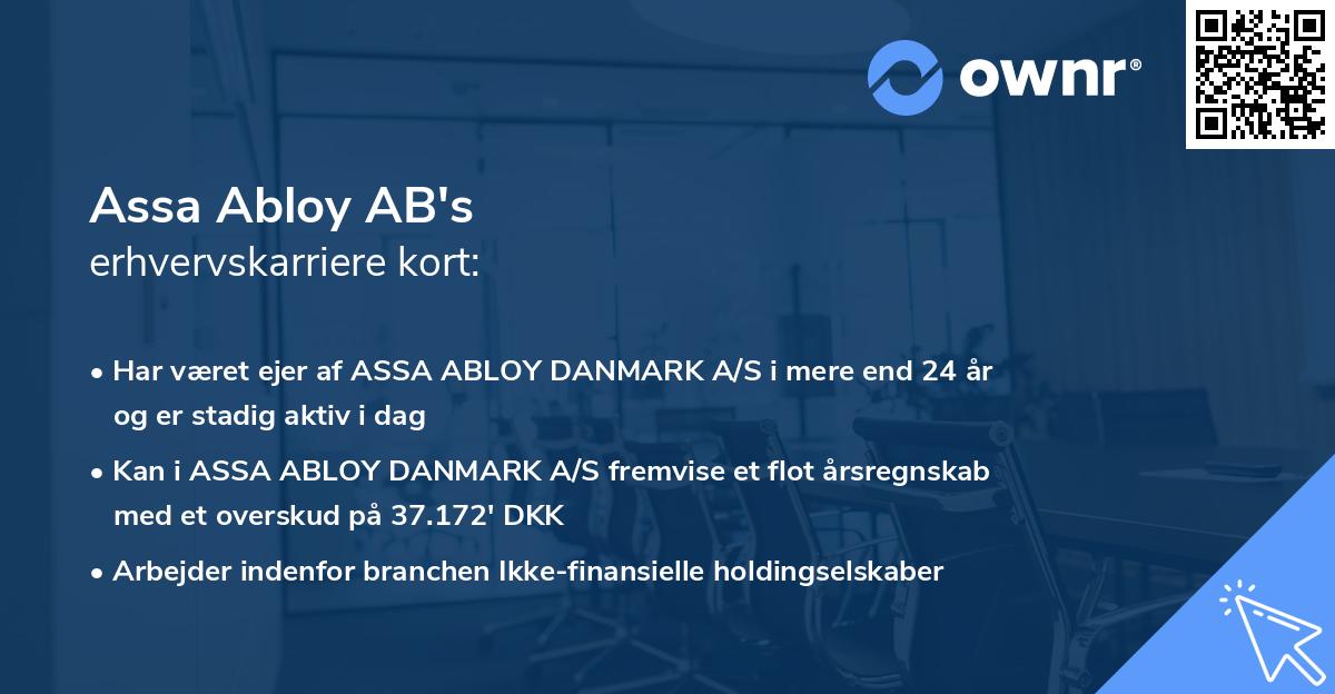 Assa Abloy AB's erhvervskarriere kort