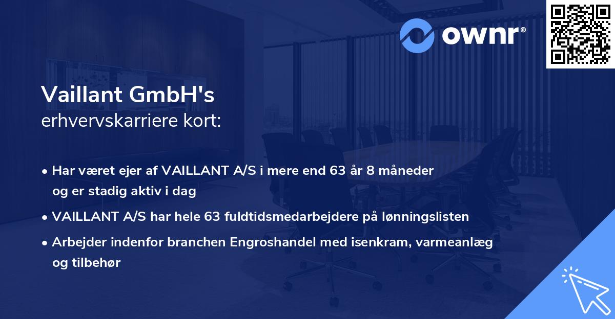 Vaillant GmbH's erhvervskarriere kort