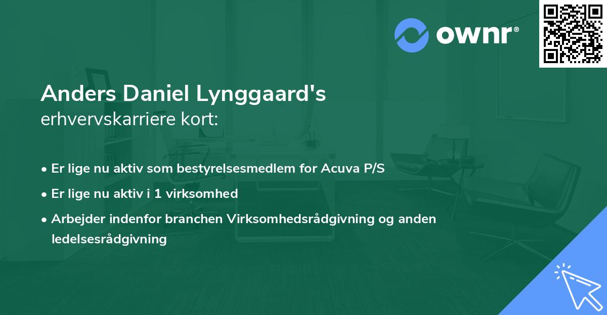 Anders Daniel Lynggaard's erhvervskarriere kort