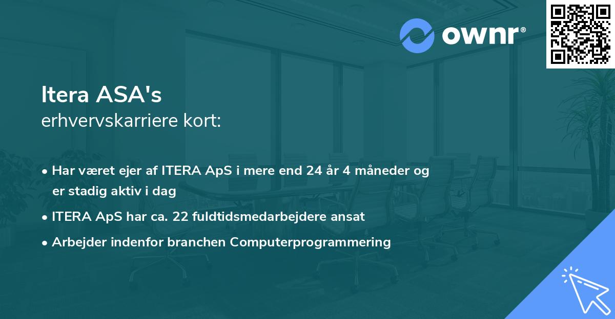 Itera ASA's erhvervskarriere kort