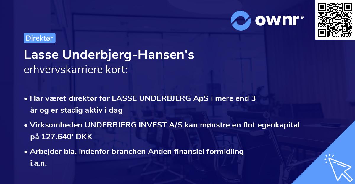 Lasse Underbjerg-Hansen's erhvervskarriere kort