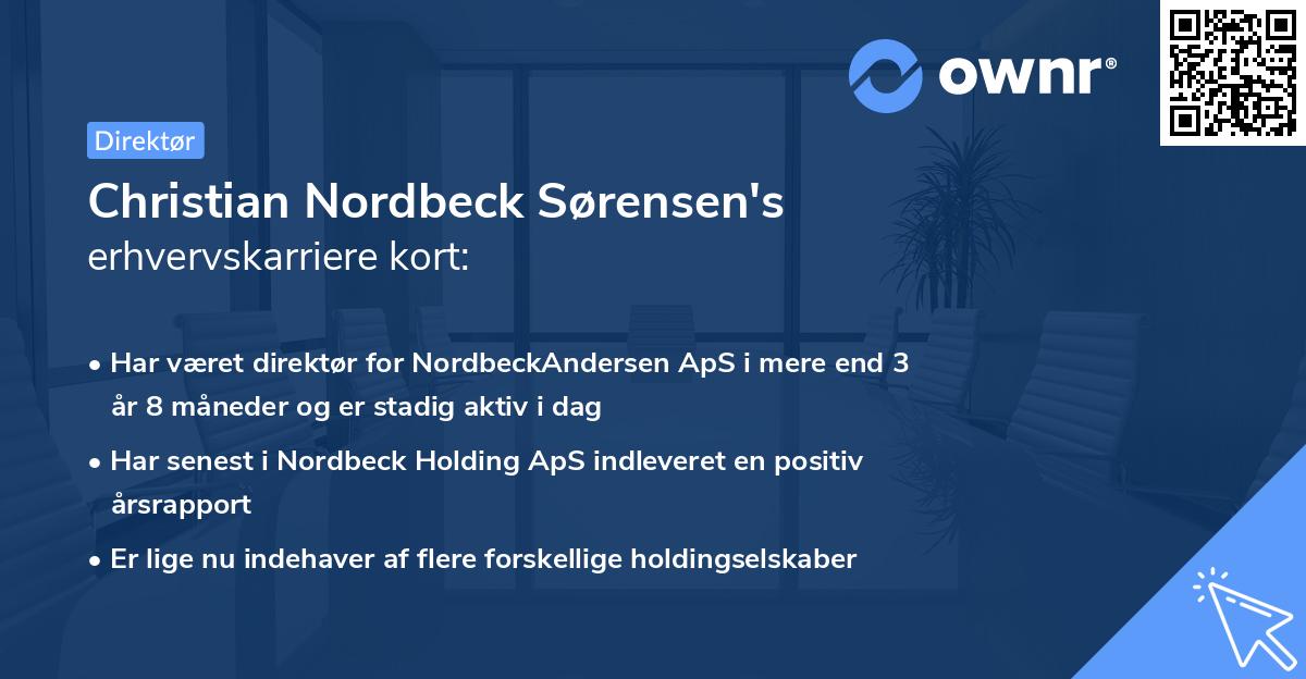 Christian Nordbeck Sørensen's erhvervskarriere kort