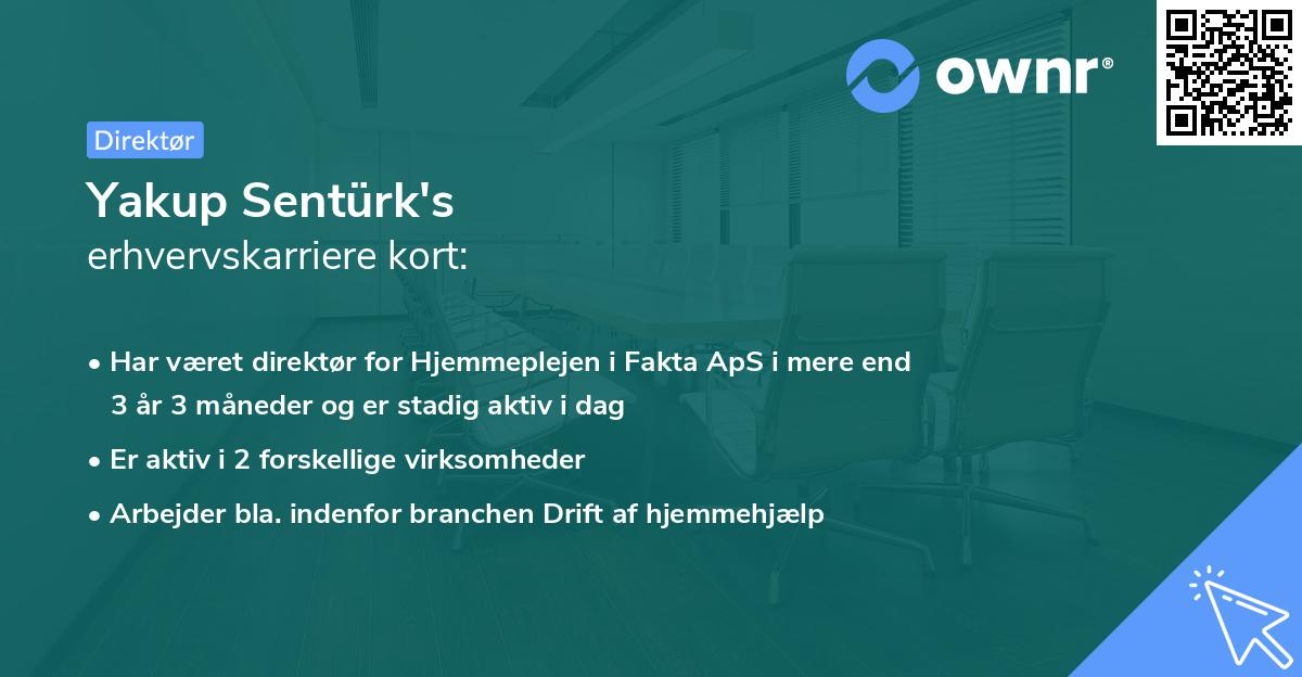 Yakup Sentürk's erhvervskarriere kort