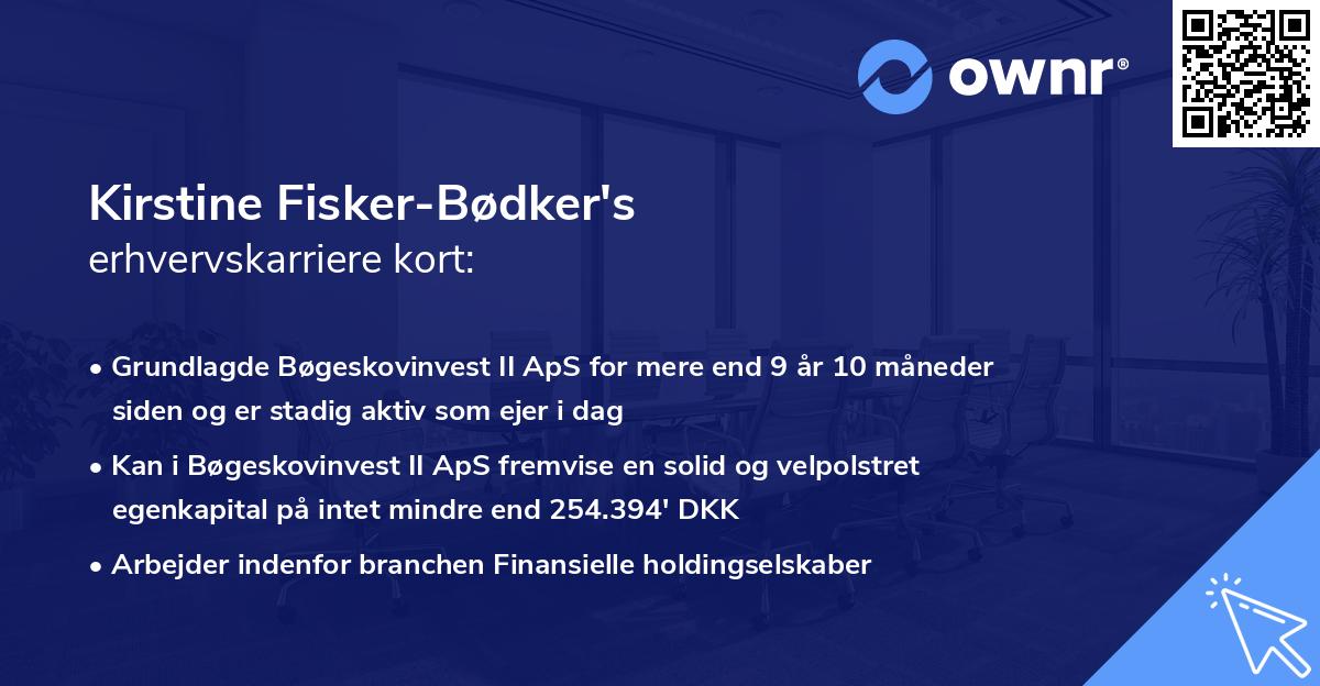 Kirstine Fisker-Bødker's erhvervskarriere kort