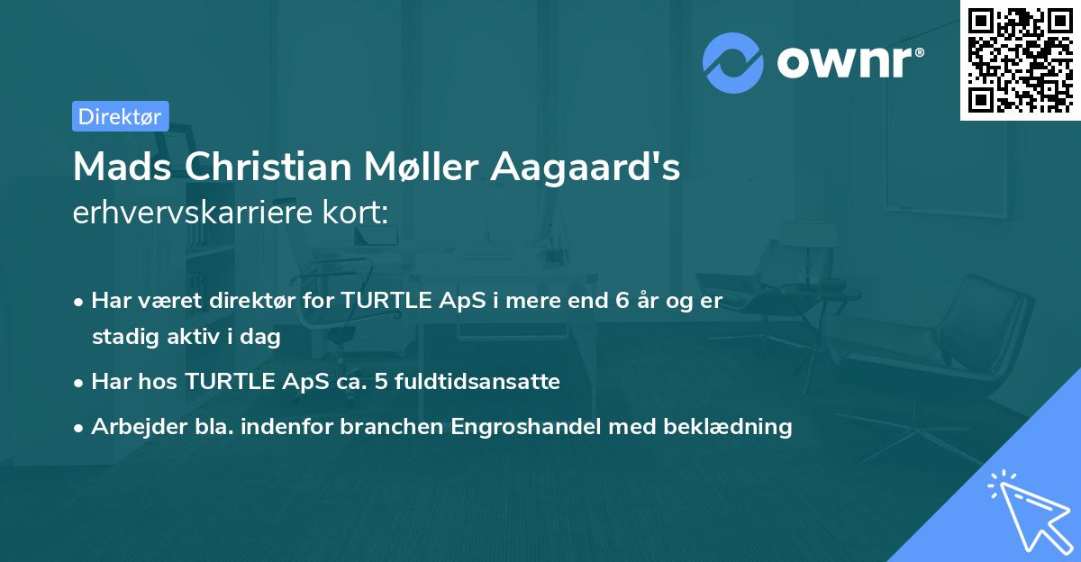Mads Christian Møller Aagaard's erhvervskarriere kort