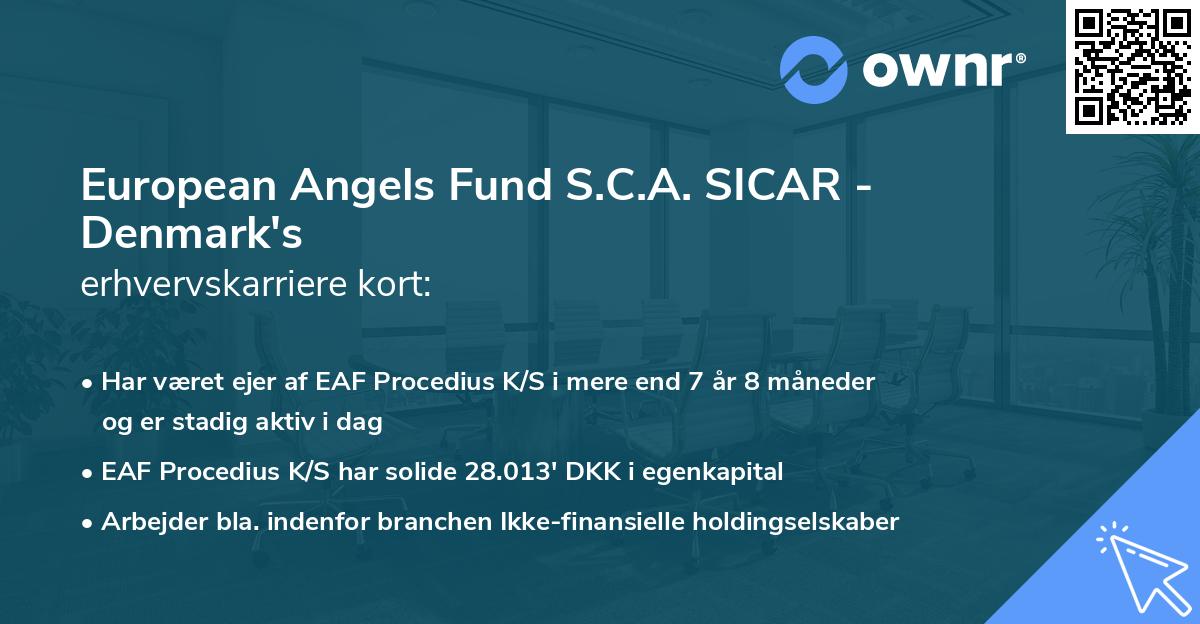 European Angels Fund S.C.A. SICAR - Denmark's erhvervskarriere kort