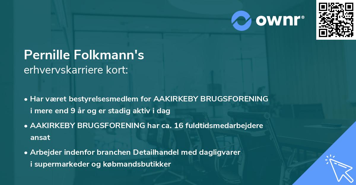 Pernille Folkmann's erhvervskarriere kort