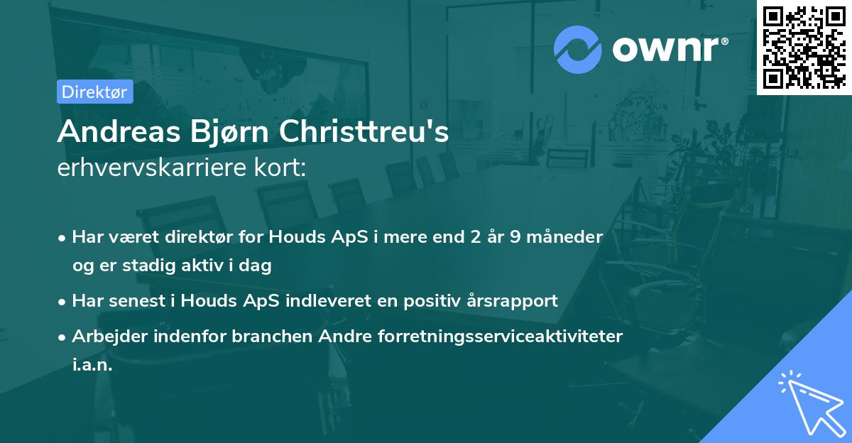 Andreas Bjørn Christtreu's erhvervskarriere kort