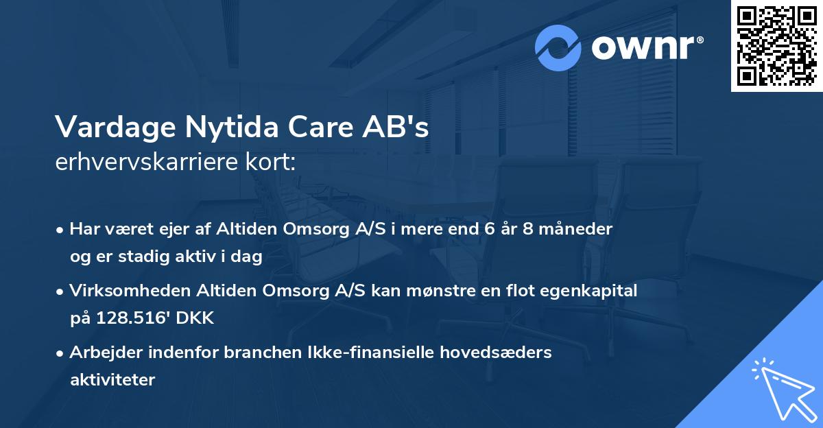 Vardage Nytida Care AB's erhvervskarriere kort