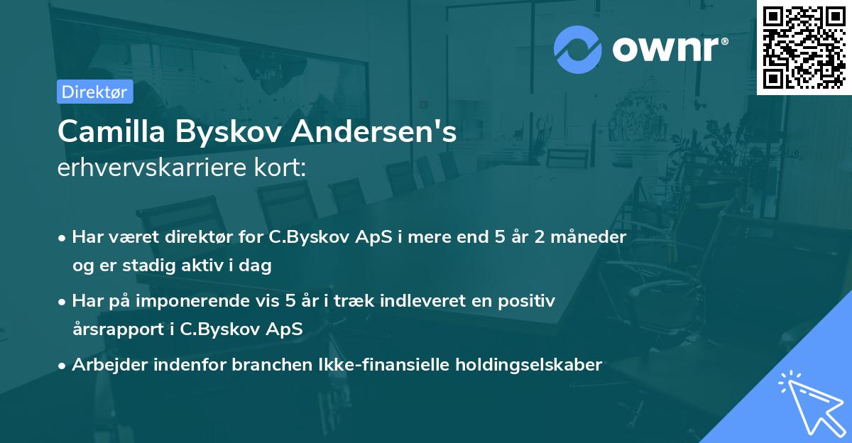 Camilla Byskov Andersen's erhvervskarriere kort
