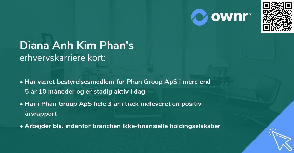 Diana Anh Kim Phan's erhvervskarriere kort