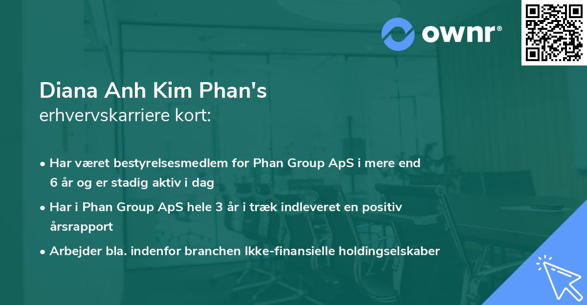 Diana Anh Kim Phan's erhvervskarriere kort