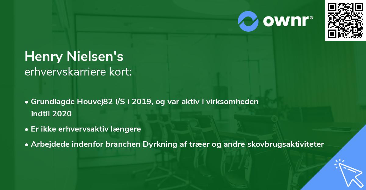 Henry Nielsen's erhvervskarriere kort