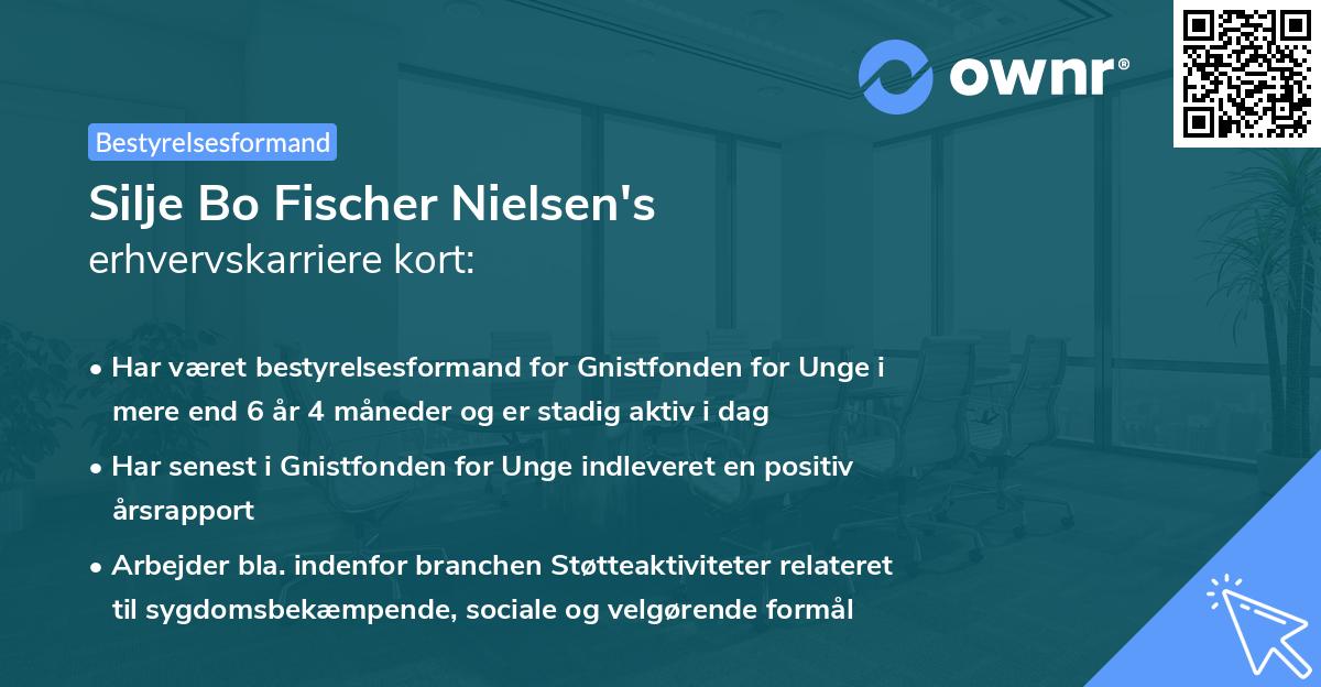 Silje Bo Fischer Nielsen's erhvervskarriere kort