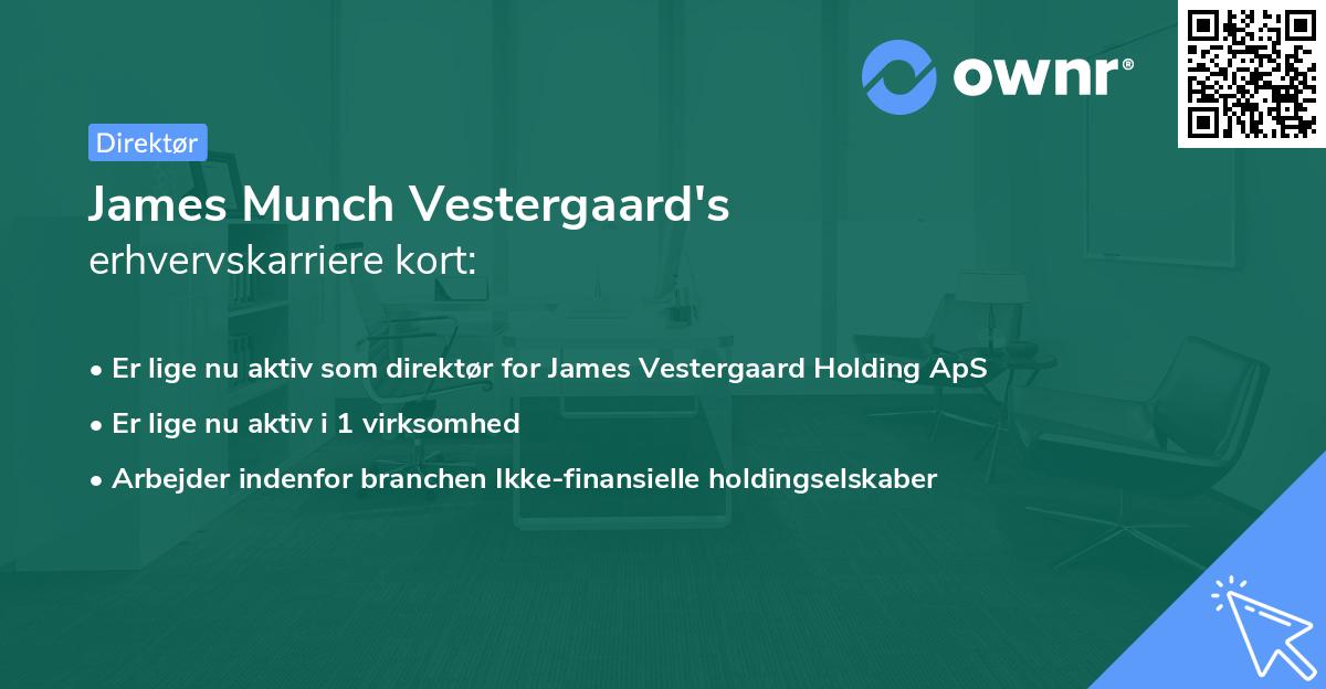 James Munch Vestergaard's erhvervskarriere kort