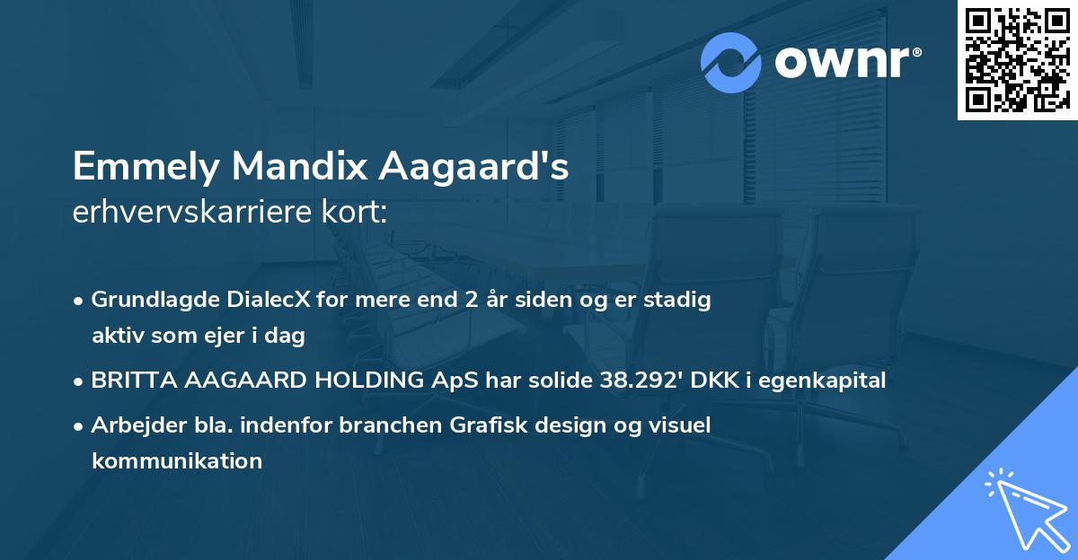 Emmely Mandix Aagaard's erhvervskarriere kort