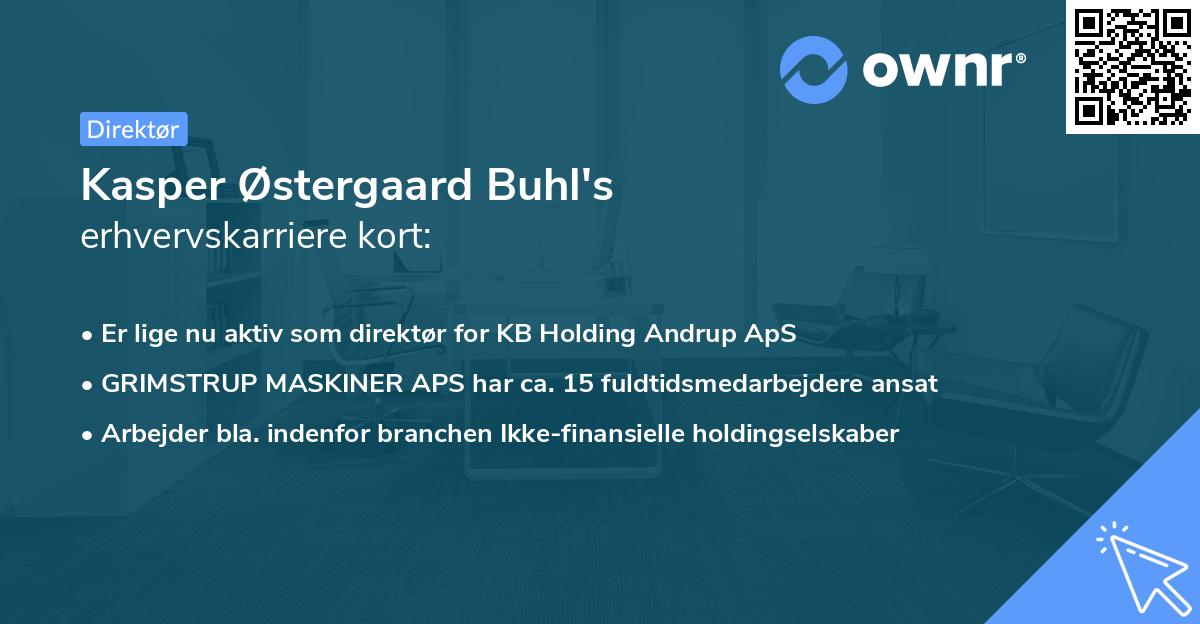 Kasper Østergaard Buhl's erhvervskarriere kort