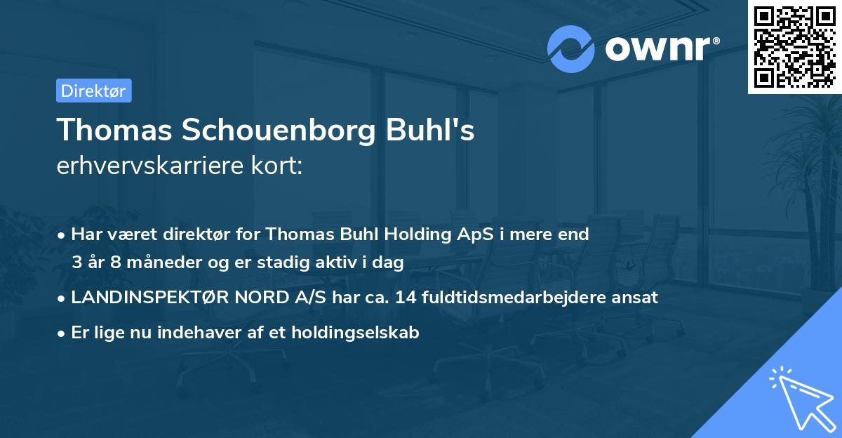 Thomas Schouenborg Buhl's erhvervskarriere kort