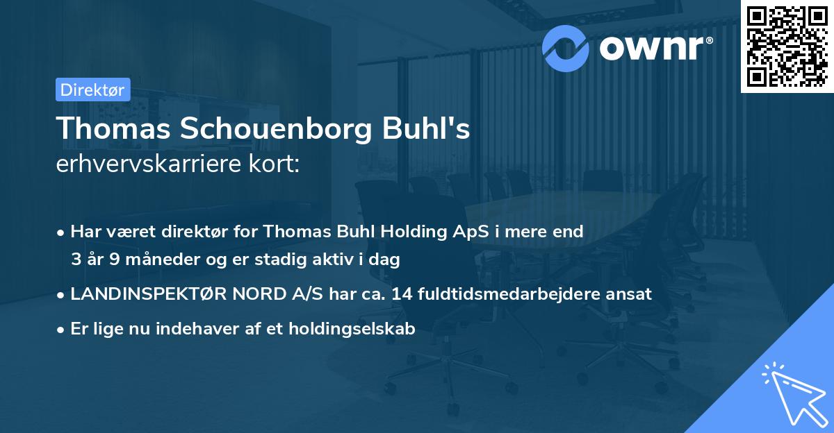 Thomas Schouenborg Buhl's erhvervskarriere kort