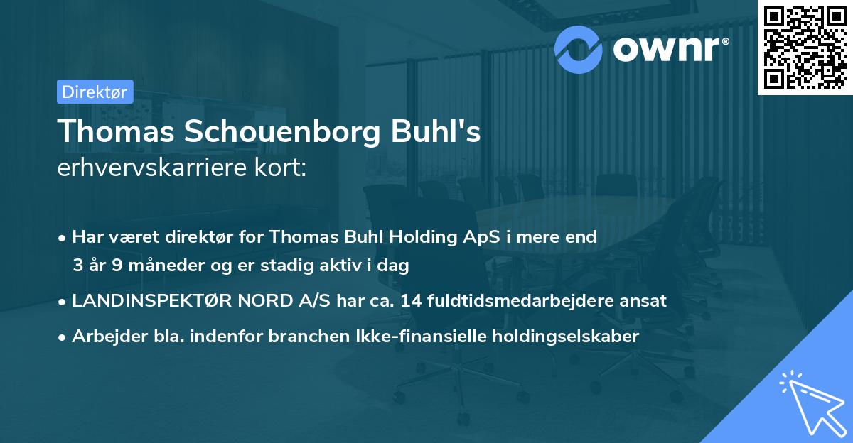 Thomas Schouenborg Buhl's erhvervskarriere kort