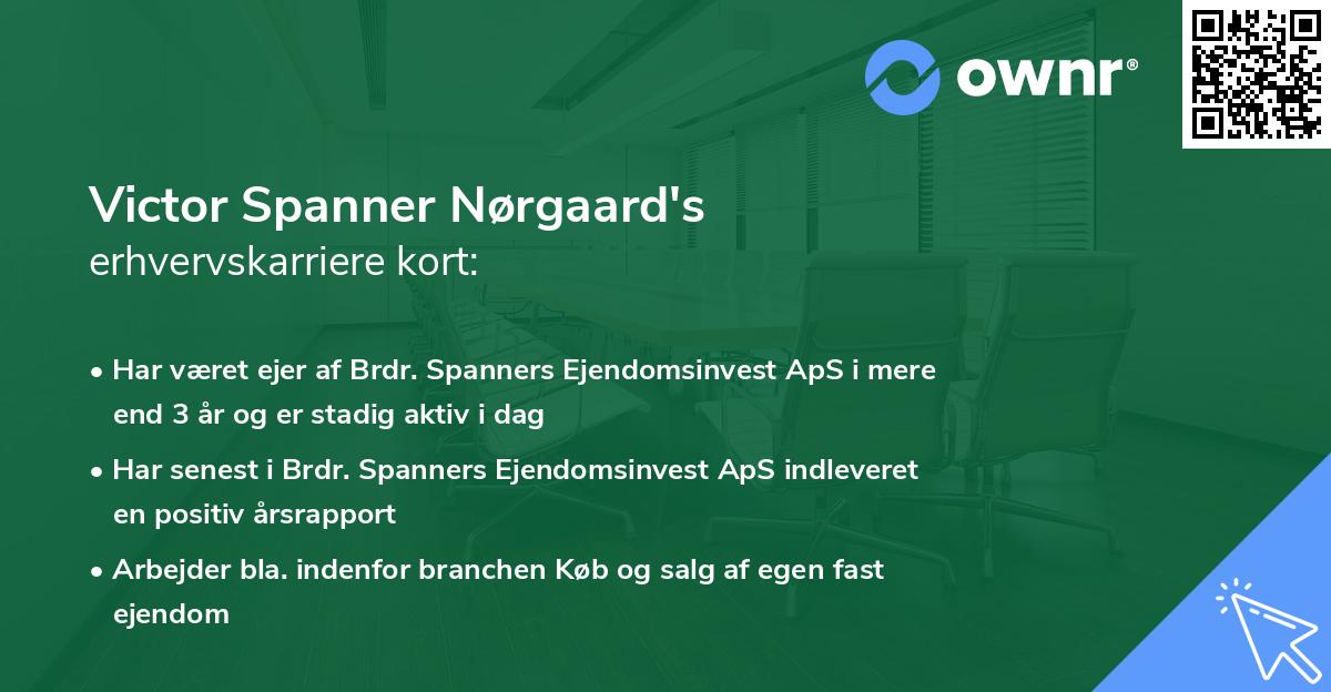 Victor Spanner Nørgaard's erhvervskarriere kort