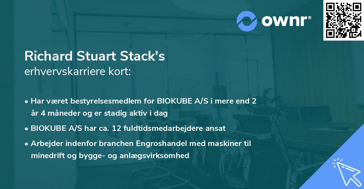 Richard Stuart Stack's erhvervskarriere kort