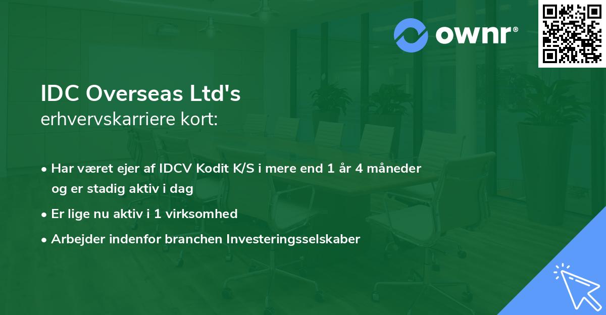 IDC Overseas Ltd's erhvervskarriere kort