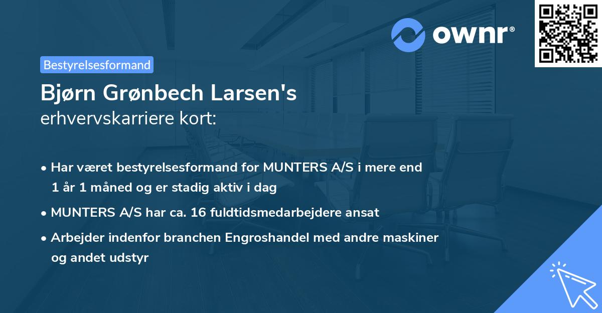 Bjørn Grønbech Larsen's erhvervskarriere kort