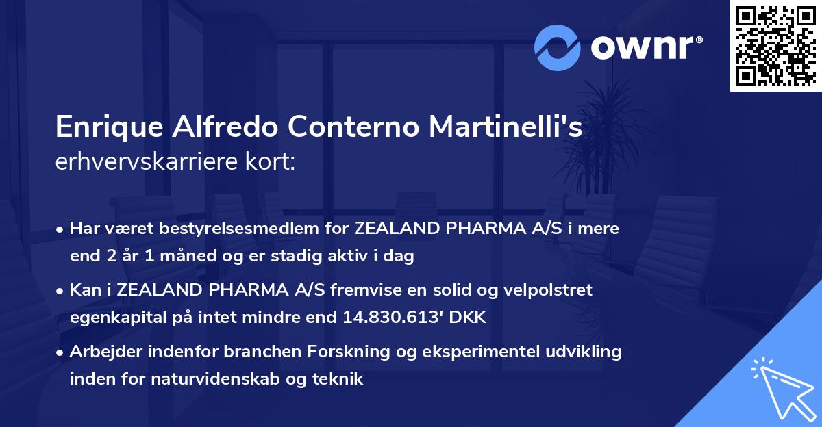 Enrique Alfredo Conterno Martinelli's erhvervskarriere kort