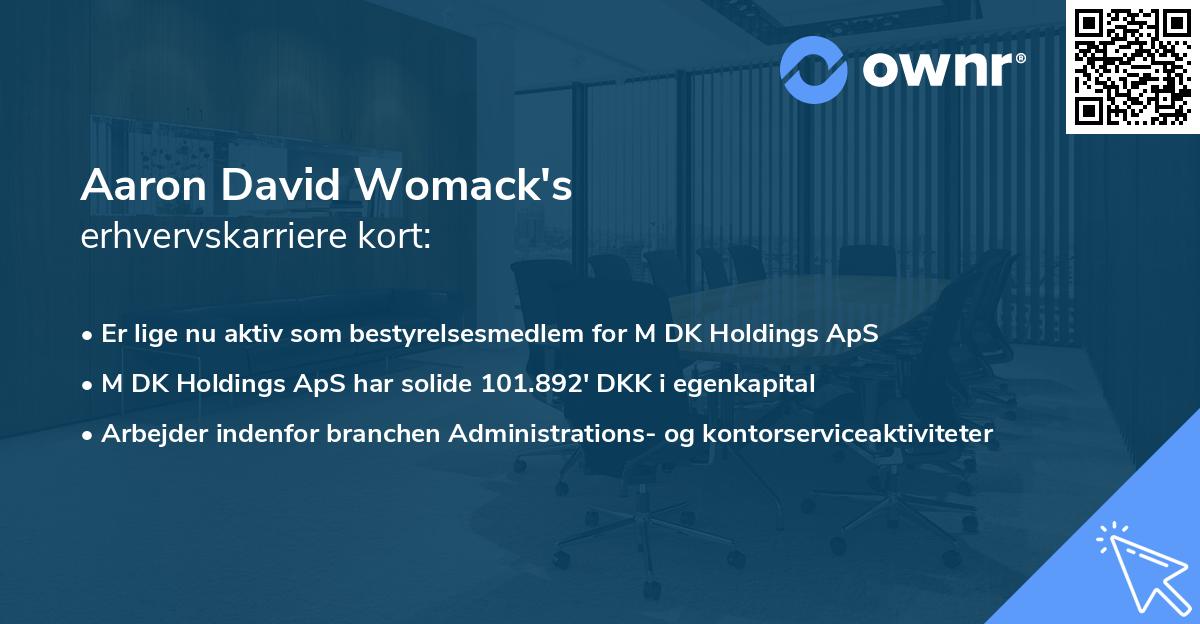 Aaron David Womack's erhvervskarriere kort