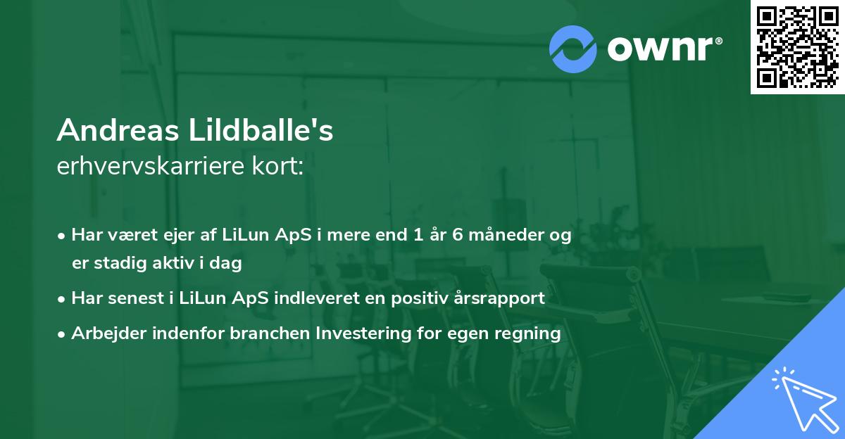 Andreas Lildballe's erhvervskarriere kort