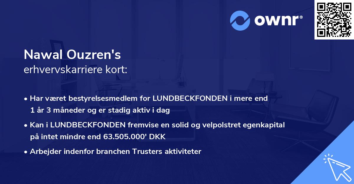 Nawal Ouzren's erhvervskarriere kort