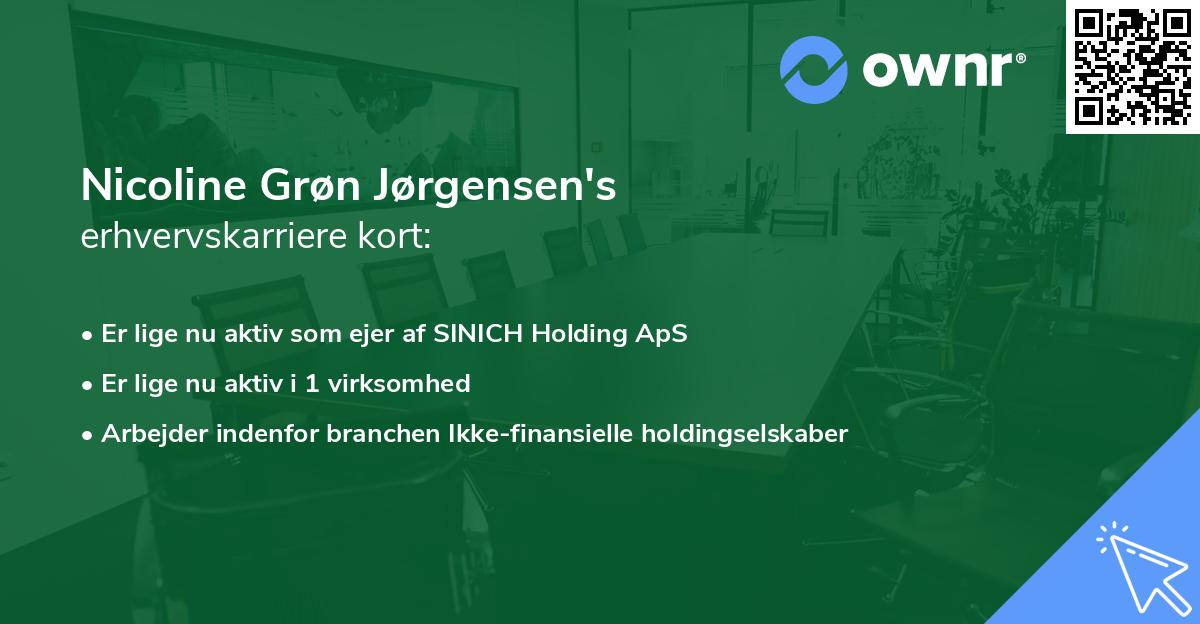 Nicoline Grøn Jørgensen's erhvervskarriere kort