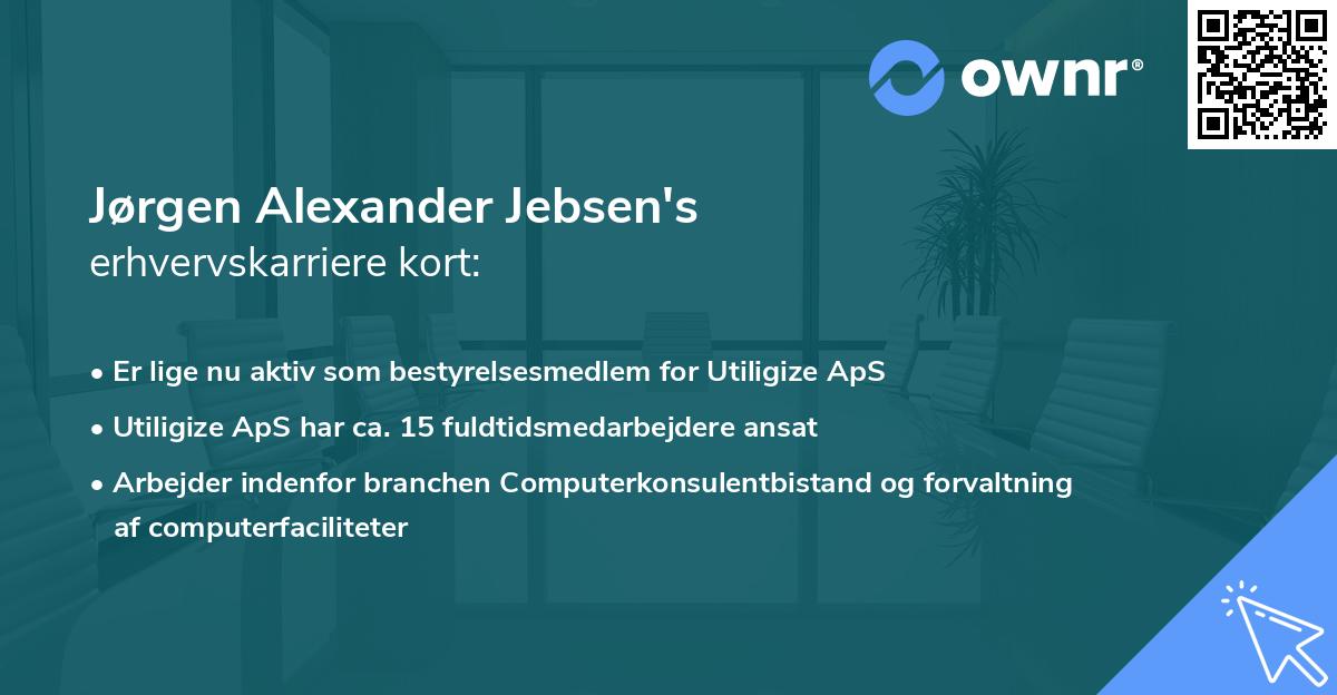 Jørgen Alexander Jebsen's erhvervskarriere kort