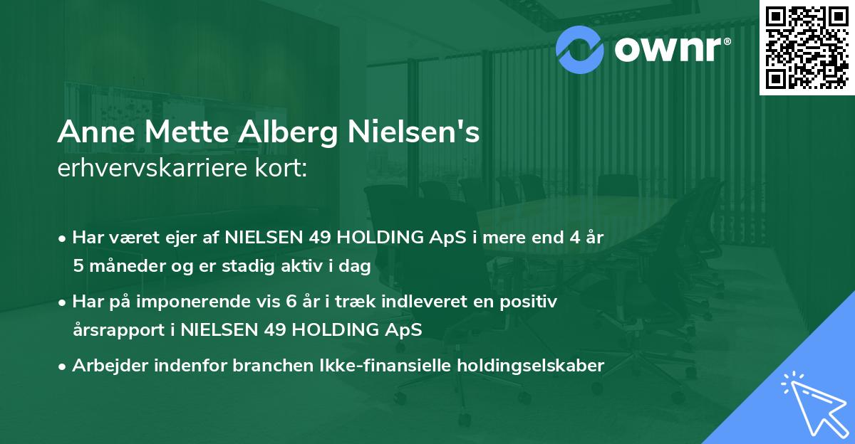Anne Mette Alberg Nielsen's erhvervskarriere kort