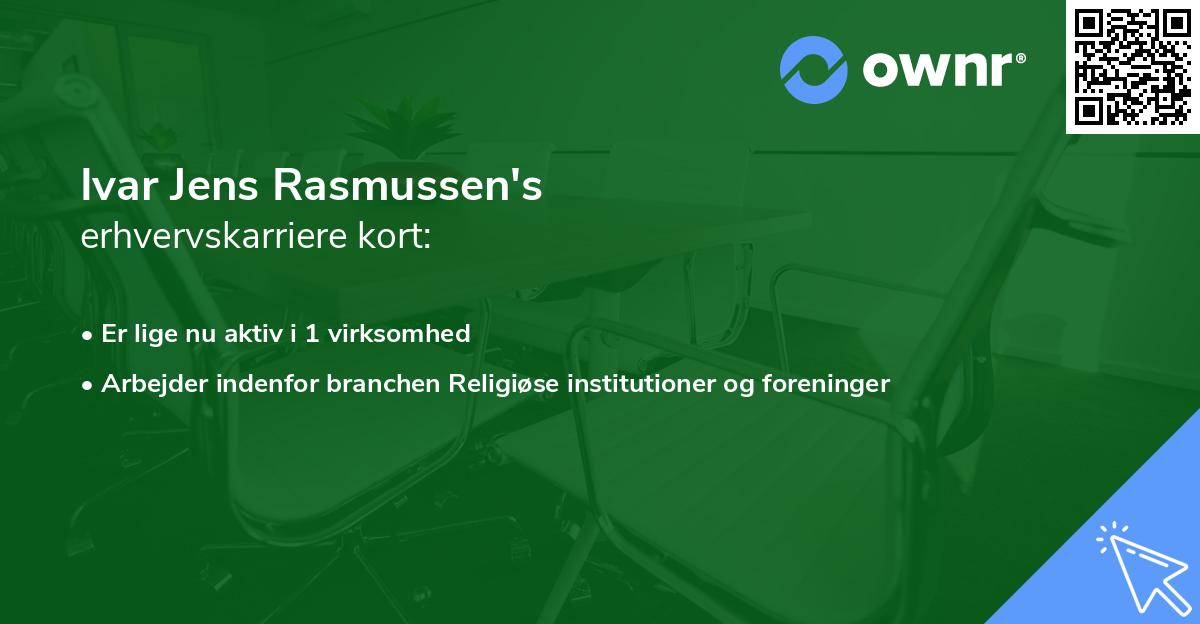 Ivar Jens Rasmussen's erhvervskarriere kort